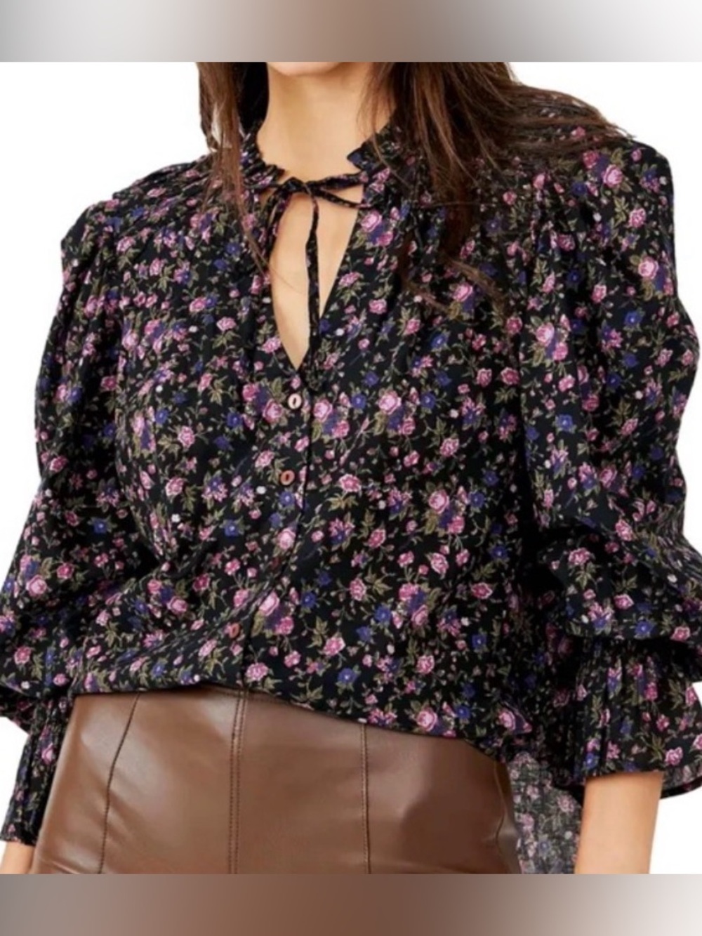 Free People Meant to Be Floral Blouse